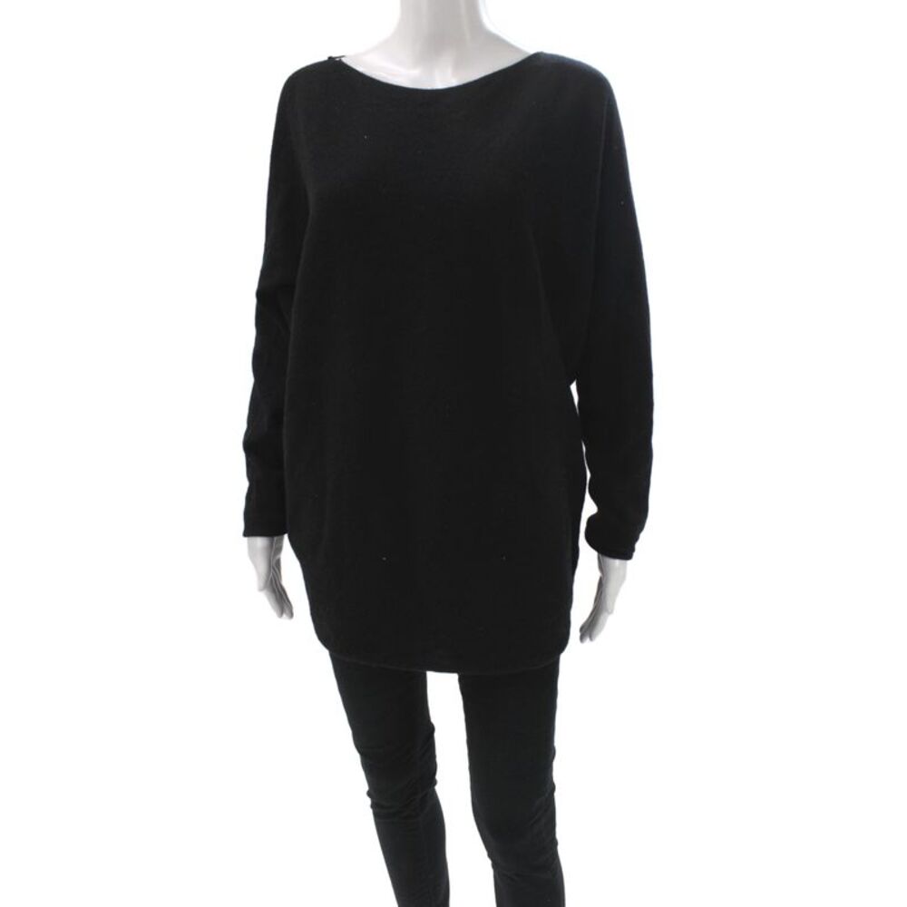 The Row Unisex Pullover Black Wool Round Neck Long Sleeve Size XS